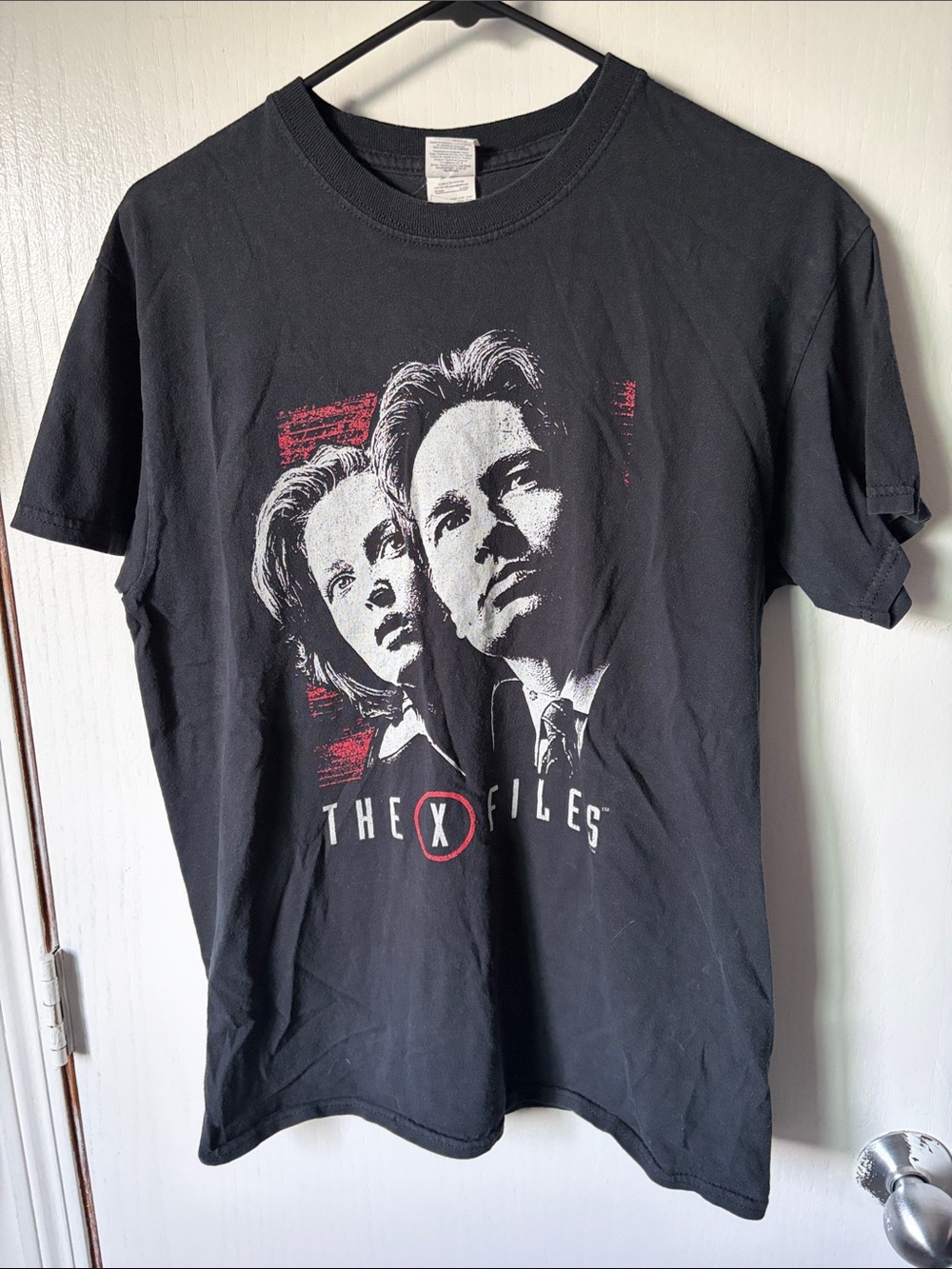 Black The X-Files Graphic Tee with Red Highlights